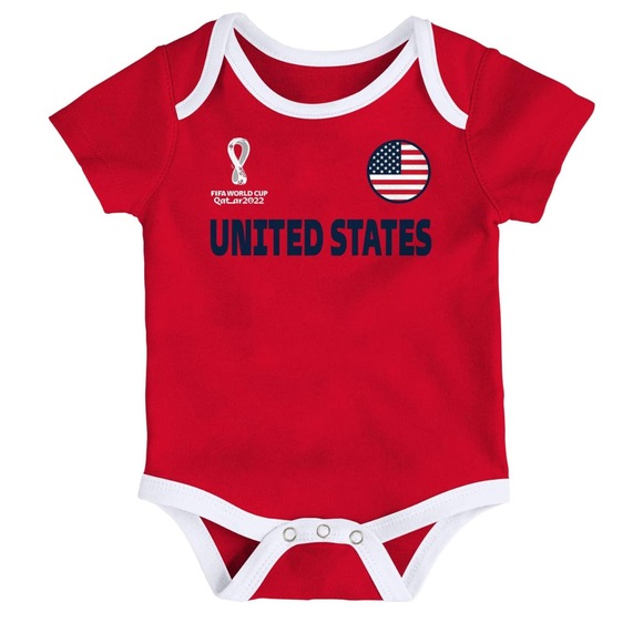 "Outerstuff FIFA World Cup 3-Piece Onesie Set - 0/3 Months" - Picture 4 of 4